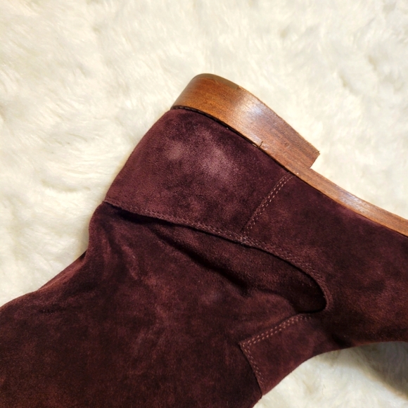 Joie | Ogden Mahogany Suede Leather Mid Calf Slouchy Boots | Size 41 | US 10 - Picture 9 of 10